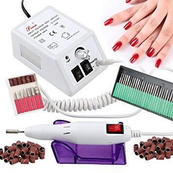 HOTROSE Electric Nail Drill Machine for Acrylic Nails, Electric Nail File Set with Nail Polisher Set for Manicure and Pedicure