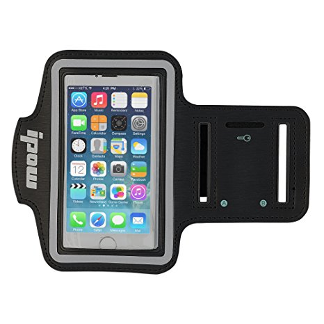 IPOW Black iPhone 5/5s/5c iPod Touch 5 Sport Armband Belt Strap Band Sleeve Case Cover Pouch   Key Holder for Running Jogging Gym Cycling Workout