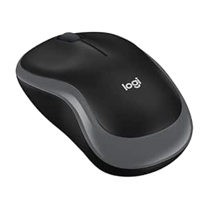 Logitech M186 Wireless Mouse, 2.4GHz with USB Mini Receiver, 12-Month Battery Life, 1000 DPI Optical Tracking, Ambidextrous, Compatible with PC, Mac, Laptop