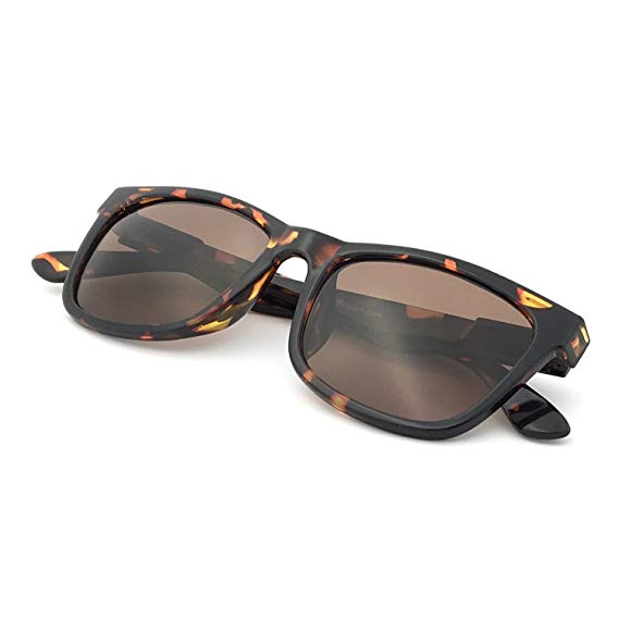 J+S Mission Mark II Rectangle Frame Sunglasses, Polarized, 100% UV protection, Spring Hinged