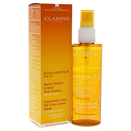 Clarins Sunscreen Spray Oil-Free Lotion with SPF 15, 5 Ounce