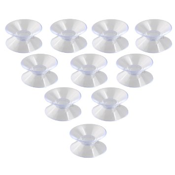 NUOLUX 10pcs 30mm Double Sided Suction Cups Sucker Pads for Glass Plastic