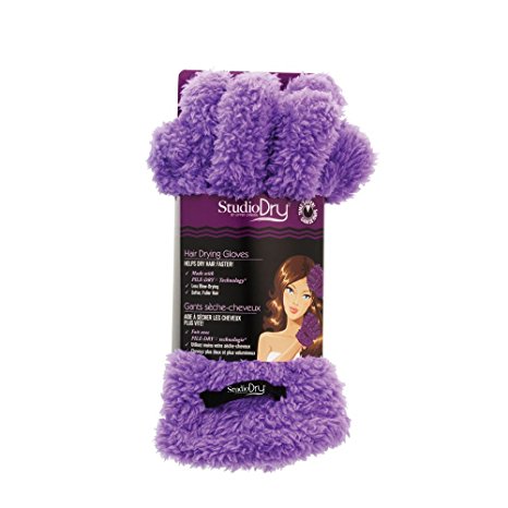 Upper Canada Soap Studio Dry Hair Drying Gloves, Purple