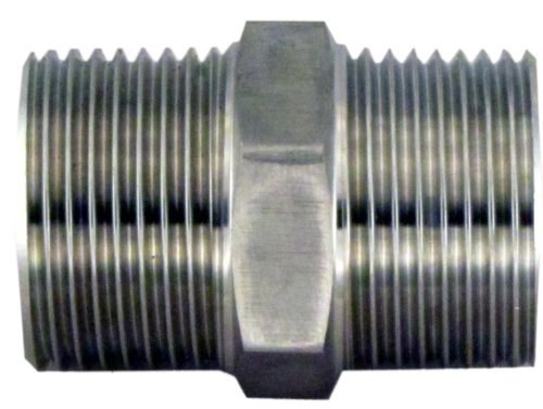 Hex Nipple 3/4" Male NPT Stainless Steel Pipe Fitting