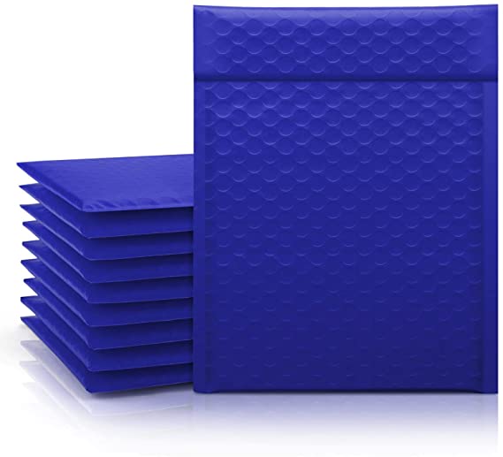 Fuxury Poly Bubble Mailer 6x10 Royal Blue, 25 Pack Small Padded Packaging Bags, Bulk Envelope for Mailing & Shipping, Self-Seal Shipping Bags, Packaging for Small Business, Boutique