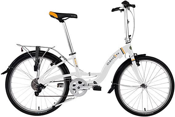 Briza D8 24" Folding Bicycle- Frost White