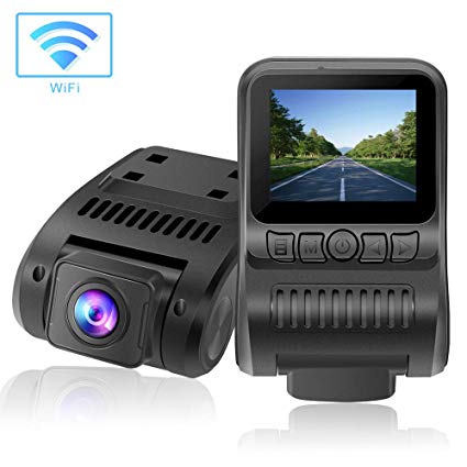 Upgraded Dash Cam Built in WiFi 1080P FHD Mini Car Dashboard Camera Recorder with 2.0" LCD Screen 170°Wide Angle, Super Night Vision, G-Sensor, WDR, Parking Monitor, Loop Recording, Motion Detection