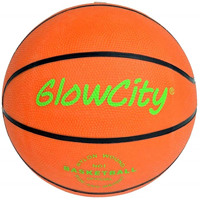 GlowCity Light Up Mini Basketball For Children's Mini Basketball Hoops AND Over The Door Hoops