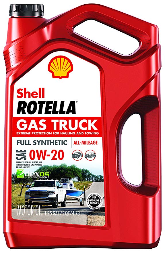 Rotella Gas Truck 0W-20 Full Synthetic Motor Oil, 5 Quart - Pack of 1