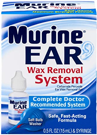 Murine Ear Wax Removal System | Complete Doctor Recommended System | 0.5 Ear Wax Removal Drops   Soft Bulb Washer