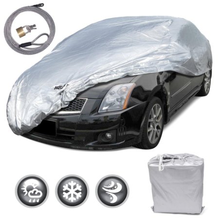 Motor Trend All Season WeatherWear 1-Poly Layer Snow proof Water Resistant Car Cover Size S - Fits up to 157