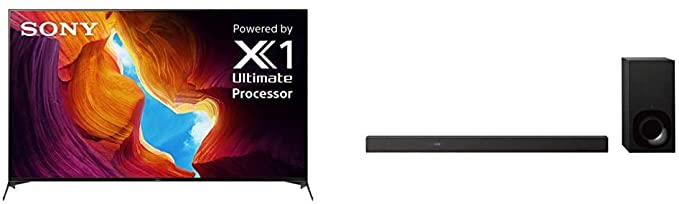 Sony X950H 65 Inch TV: 4K Ultra HD Smart LED TV with HDR and Alexa Compatibility - 2020 Model (XBR65X950H) with Home Theater Surround Sound Speaker System