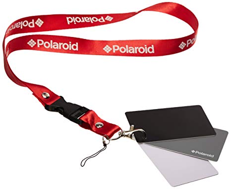 Polaroid Pocket-Sized Digital Grey Card Set With Quick-Release Neck Strap for Digital Photography