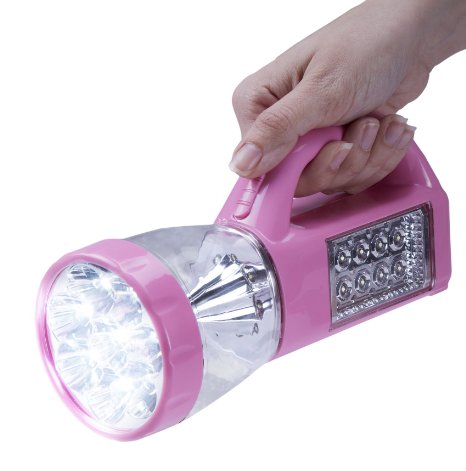 Wakeman 75-CL1001 Outdoors 3-in-1 LED Camping Lantern Flashlight, Pink