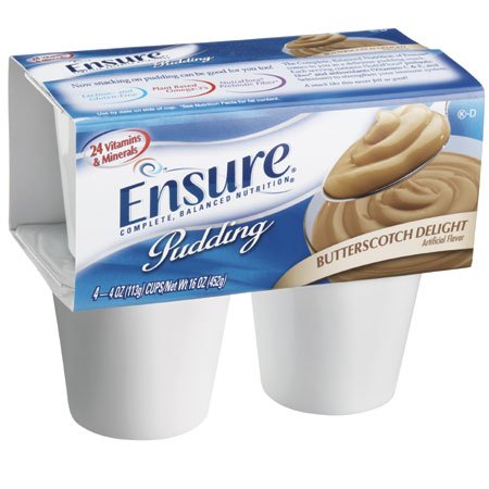 Ensure Pudding Butterscotch Delight Flavor CS/48 - (4 Ounce Cups)