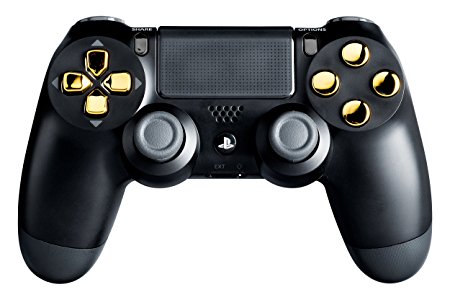 PS4 Modded Controller Gold Chrome - Playstation 4 - Master Mod Includes Rapid Fire, Drop Shot, Quick Scope, Sniper Breath, and More - Works for all Call of Duty Games