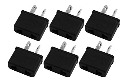 ANRANK U-A1010903AK USA to Australia/China Travel Plug Adapter (Black, 6-Pack)