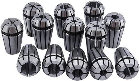 ZJchao 13 Pcs ER11 1-7mm Spring Collet Set Chuck Collet for CNC Engraving Machine & Milling Lathe Tool