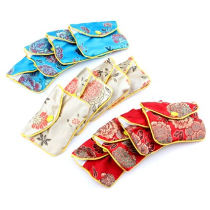 TOOGOO(R) 12 x Jewellery Jewelry Silk Purse Pouch Gift Bag Bags HOT