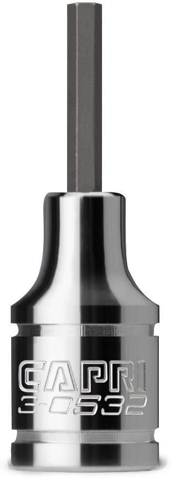Capri Tools 2.5 mm Hex Bit Socket, 1/4-Inch Drive, Metric