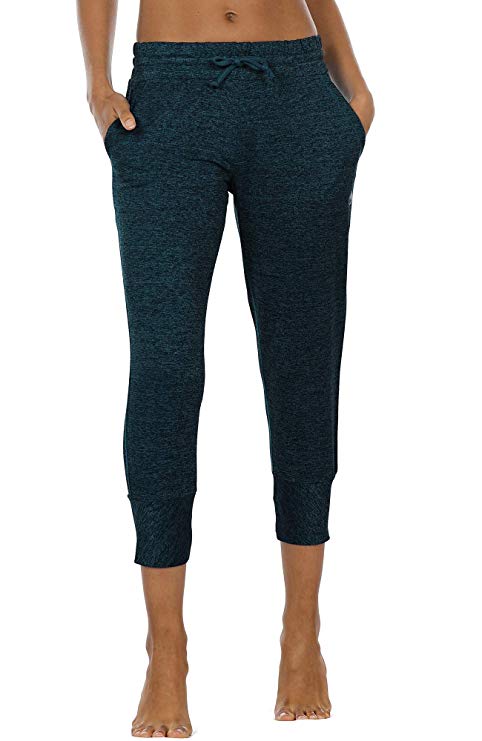 icyzone Women's Active Joggers Sweatpants - Athletic Yoga Lounge Capris with Pockets