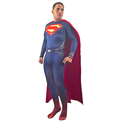 Wraith Of East Adult Superman Costume Cosplay Zentai Cloak