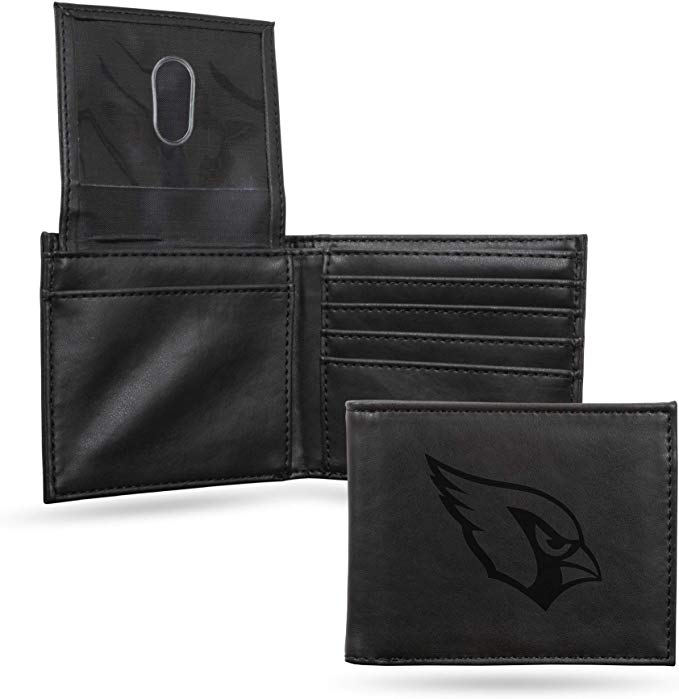 Rico Industries NFL Laser Engraved Billfold Wallet, Black