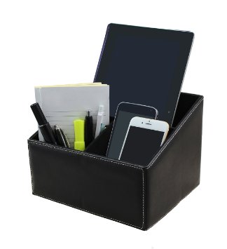 Home Organizer Desktop Organizer Media Storage Remote Holder Remote Caddy Office Organizer (Black)