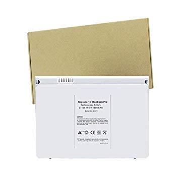 Liduo Laptop Replacement Battery for Apple A1175,A1150 (Early 2006), A1211 (Late 2006), A1226 (Mid, Late 2007), A1260 (Early 2008) MacBook Pro 15" with 12 Month Warranty[Li-Polymer 5600mAh]
