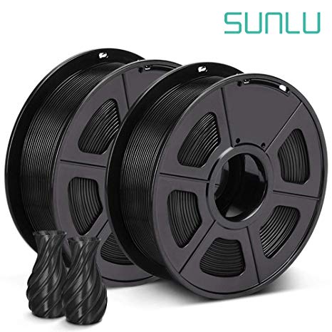 SUNLU PETG 3D Printer Filament, Dimensional Accuracy  /- 0.02 mm, 2kg, 1.75 mm, Black Black