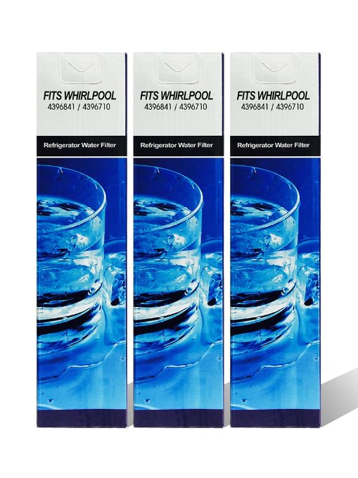 3-pack Compatible to PUR Kenmore Whirlpool Filter up to 300 Gallons Water Filter Replacement 4396710, 469020, W10186667