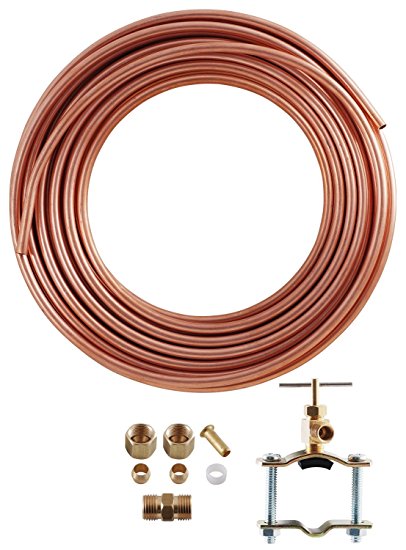 LDR 509 B5102 Ice Maker/Humidifier Installation Kit with Copper Tubing, 1/4-Inch X 25-Foot