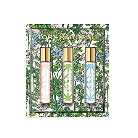 Tory Burch 3 Piece Parfum Spray Set, 3 x 0.17 Ounce, (Includes: Jolie Fleur Rose, Jolie Fleur Verte, Jolie Fleur Bleue)