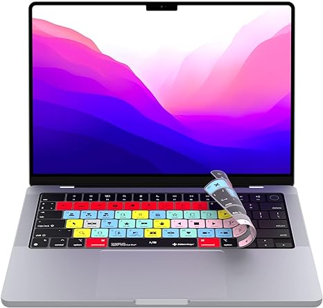 Final Cut Pro Keyboard Cover for 14" & 16" MacBook Pro 2021 ,100 Functional Shortcut Keys for Video Editing by Editors Keys