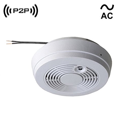 WF-402HAC: Spy Camera with WiFi Digital IP Signal, Recording & Remote Internet Access, Camera Hidden in a Residential Smoke Detector (Direct 110V ~ 220VAC Line Model)