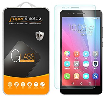 [2-Pack] Huawei Honor 5X Tempered Glass Screen Protector, Supershieldz Anti-Scratch, Anti-Fingerprint, Bubble Free, Lifetime Replacement Warranty