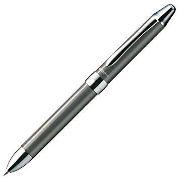 Pentel Multi Function Pen Vicuna EX, Fine Ballpoint Pen and 0.5mm Mechanical Pencil, Silver Body (BXW1375Z)