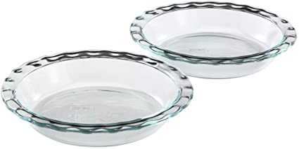 Pyrex Easy Grab Glass Pie Plate (2 Piece Set), 24cm Diameter