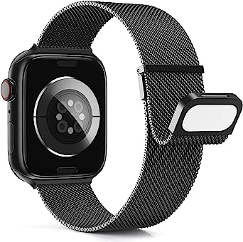 Merlion Magnetic Band for Apple Watch Band 41mm 40mm 38mm 49mm 45mm 44mm 42mm for Women Men, Mesh Stainless Steel Dual Magnetic Clasp Strap for iWatch Series 8 7 6 5 4 3 2 1 SE Ultra