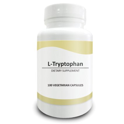 L-Tryptophan 30 Vegetarian Caps - Highly Pure Dietary Supplement for Good Night Sleep Relaxation Boost Mood Reduce Stress - Promote Secretion of Serotonin to the Brain No Antidepressant Drugs Needed