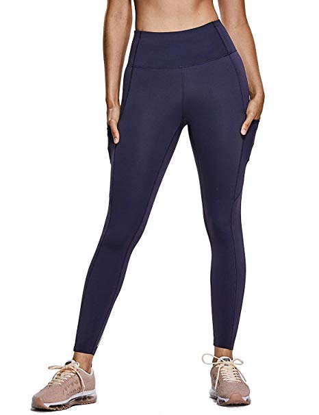 CRZ YOGA Women's High Waisted Yoga Pants with Pockets Naked Feeling Workout Leggings-25 Inches