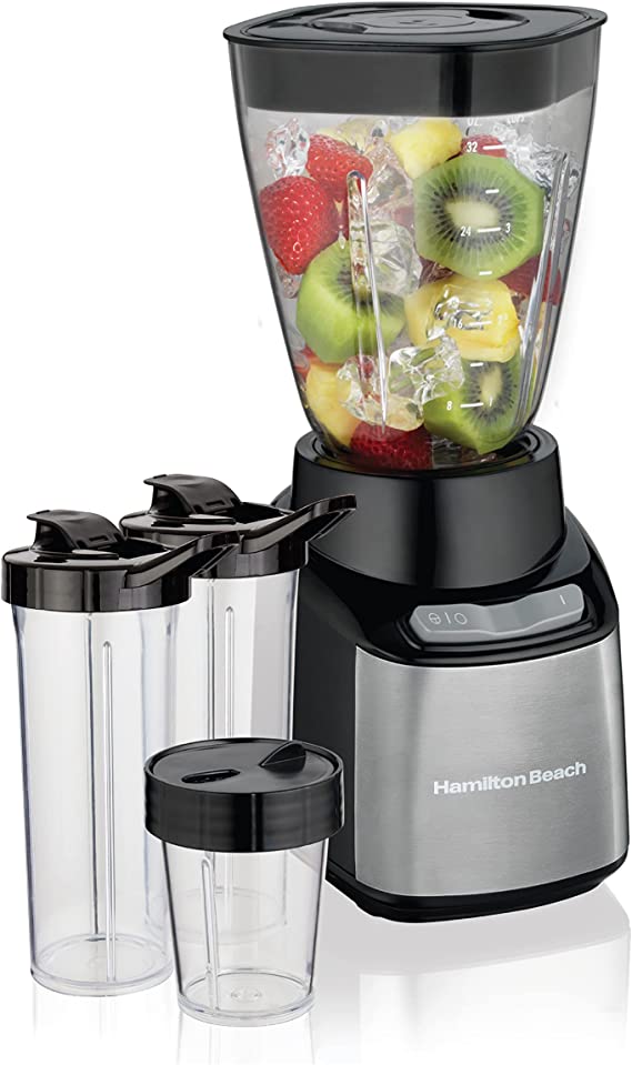 Hamilton Beach 52400-SAU Stay or Go Blender, Stainless Steel, 250 W, 1 Liter