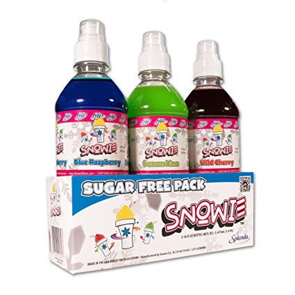 Snowie Shaved Ice SnowCone Syrup Sugar Free 3 Pack