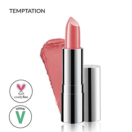 Super Moisturizing Lipstick by Luscious Cosmetics - Unique Smooth & Creamy Formula - Vegan | Cruelty Free | Lead Free | Color - Temptation - 0.12 Ounce