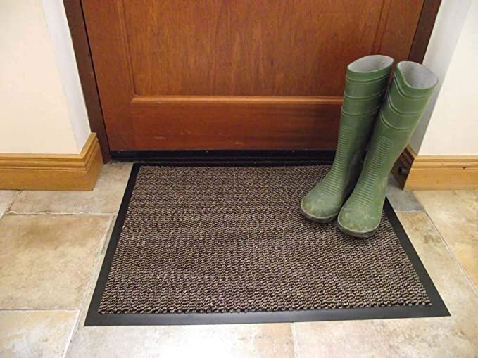 Machine Washable Beige Brown Heavy Quality Non Slip Hard Wearing Barrier Mat. Available in 8 sizes (40cm x 60cm)