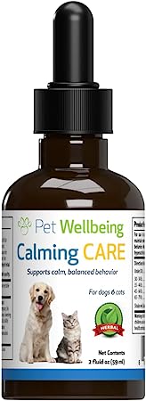 Pet Wellbeing Calming Care for Cats - Vet-Formulated - Soothes Anxiety and Stress, Promotes Relaxation and Calm Nervous System - Natural Herbal Supplement 2 oz (59 ml)