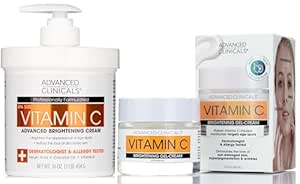 Advanced Clinicals Vitamin C Brightening Cream   Vitamin C Brightening Face Gel Cream Set