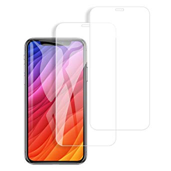 Screen Protector Compatible with iPhone Xs/X, Anti-Scratch, HD, Ultra Clear, Anti-Fingerprints, Easy Installation & Case Friendly Tempered Glass Screen Protector for 5.8 inch-2packs