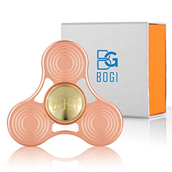 BoGi Hand Spinner Fidget Toy - High Speed Spins4-6 Mins - Premium Bearing - Durable Steady Helps Stress Relief ADD ADHD Anxiety Boredom for Adults Kids  Gift Box
