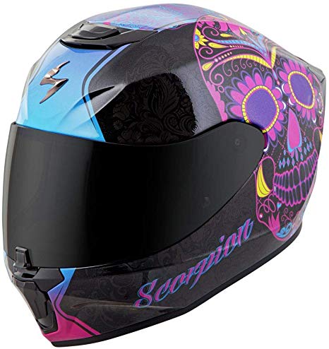 Scorpion Unisex-Adult Full-face-Helmet-Style Sugarskull (Black/Pink, XX-Large)